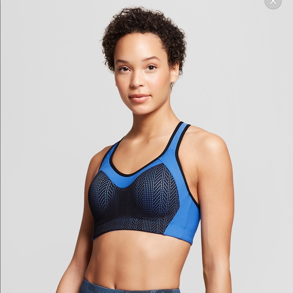 Nwt Champion blue/black sports bra